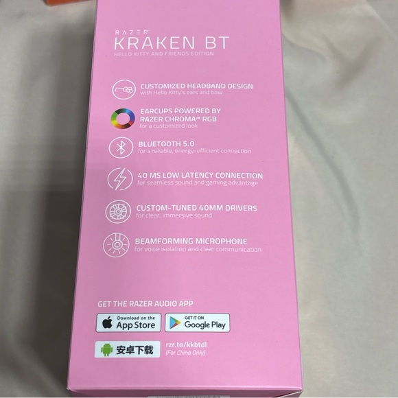 Razer Kraken BT Pink and White Headphones - Picture 5 of 6
